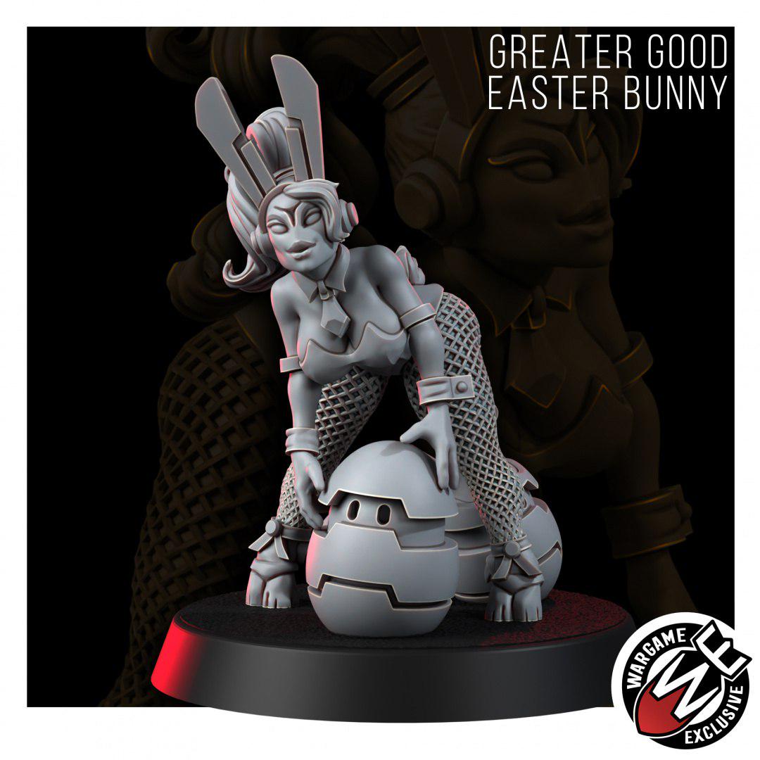 Greater Good Easter Bunny – T'au Empire Proxy, Wargame Exclusive – 3D printed 16K resin miniature – photo 7 of 7