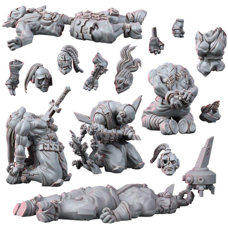 Greater Good Casualties – T'au Empire Proxy, Wargame Exclusive – 3D printed 16K resin miniature – photo 2 of 10