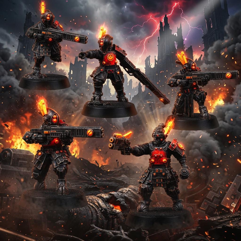 Greater Good Ashigaru Battle Fires T1 – T'au Empire Proxy, Wargame Exclusive – 3D printed 16K resin miniature – main photo