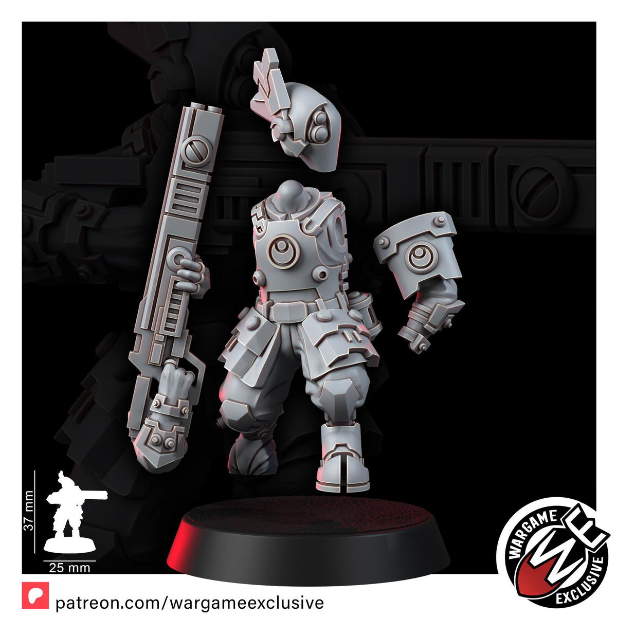 Greater Good Ashigaru Battle Fires T1 – T'au Empire Proxy, Wargame Exclusive – 3D printed 16K resin miniature – photo 3 of 10