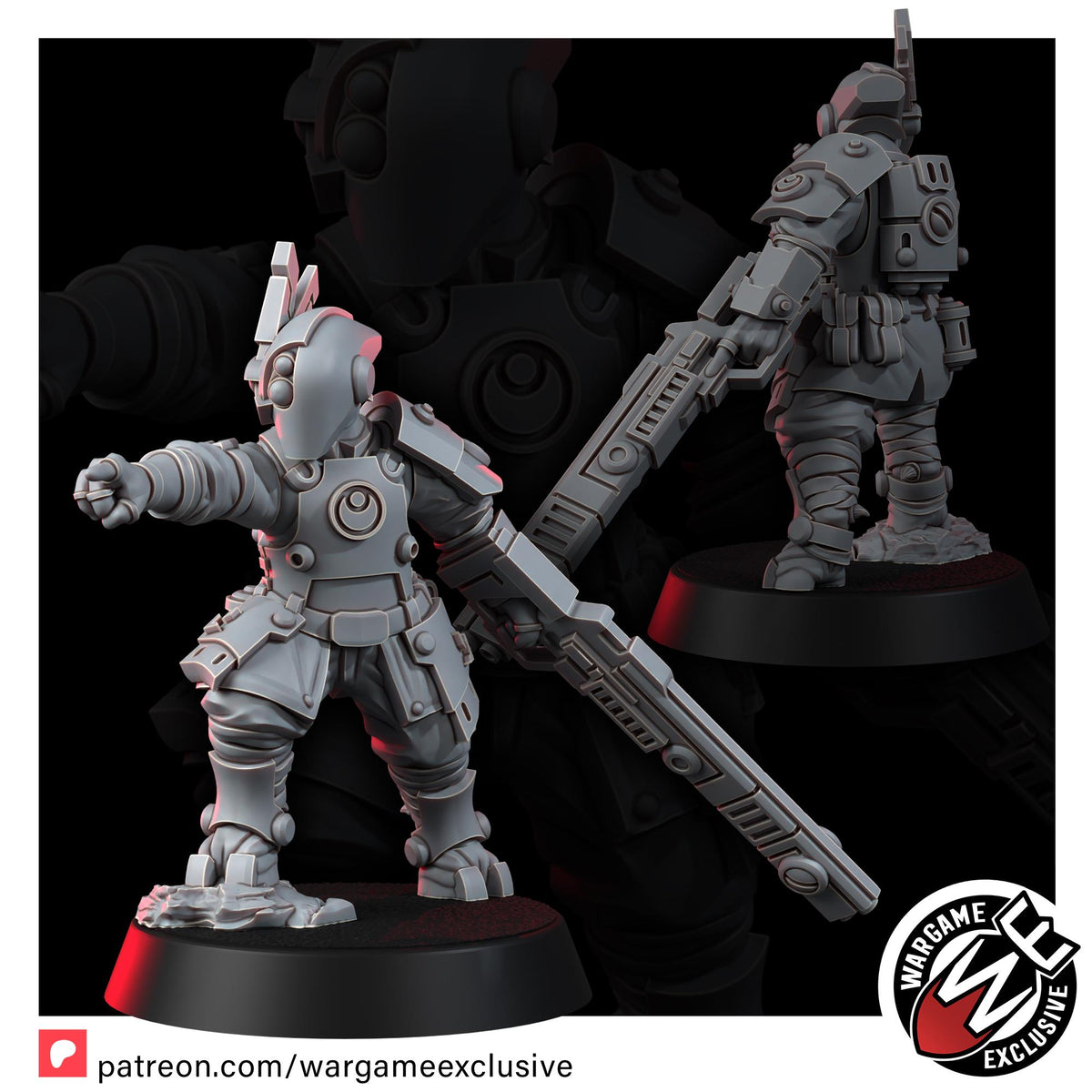 Greater Good Ashigaru Battle Fires T1 – T'au Empire Proxy, Wargame Exclusive – 3D printed 16K resin miniature – photo 7 of 10