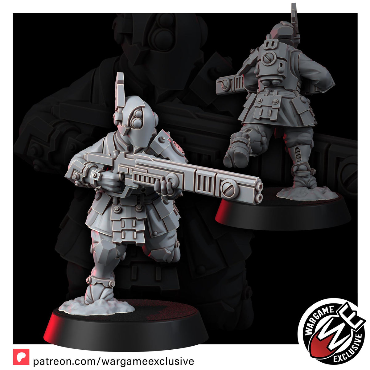 Greater Good Ashigaru Battle Fires T1 – T'au Empire Proxy, Wargame Exclusive – 3D printed 16K resin miniature – photo 9 of 10