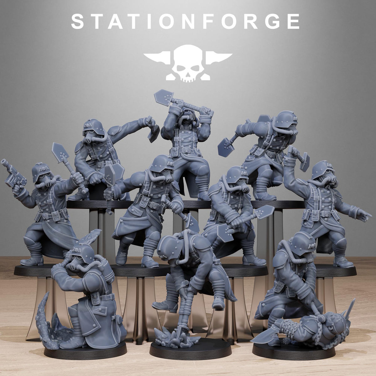 GrimGuard Shovel Fighters – Astra Militarum Proxy