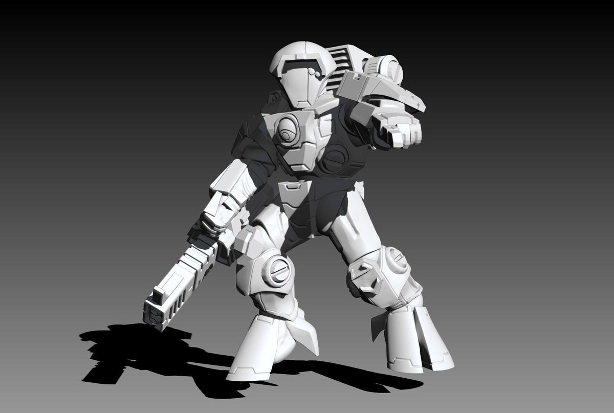 Greater Good VX18 Infiltration Suit – T'au Empire Proxy, Wargame Exclusive – 3D printed 16K resin miniature – photo 8 of 9