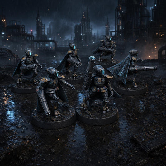 Greater Good XN16 Stealth Suits – T'au Empire Proxy, Wargame Exclusive – 3D printed 16K resin miniature – main photo