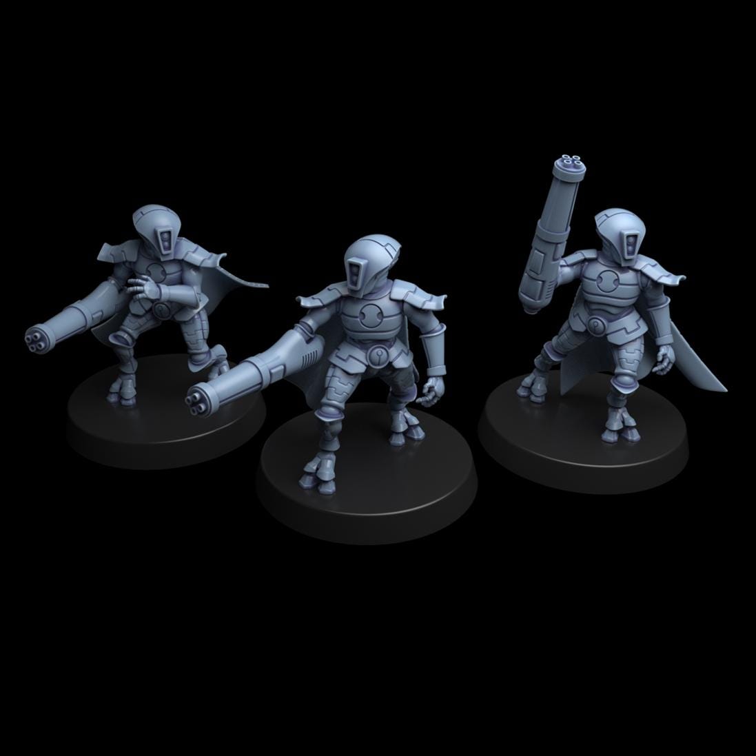 Greater Good XN16 Stealth Suits – T'au Empire Proxy, Wargame Exclusive – 3D printed 16K resin miniature – photo 4 of 5