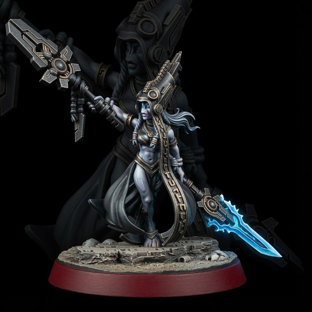 Greater Good Aetherial Mediator – T'au Empire Proxy, Wargame Exclusive – 3D printed 16K resin miniature – main photo
