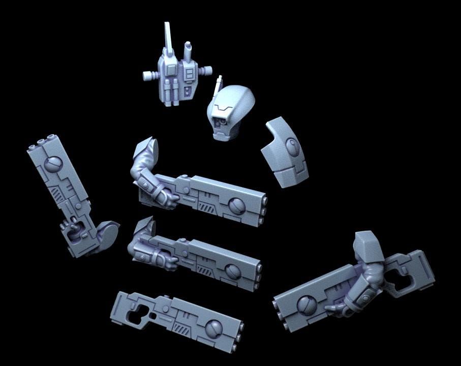Greater Good Strike Team – T'au Empire Proxy, Wargame Exclusive – 3D printed 16K resin miniature – photo 5 of 5