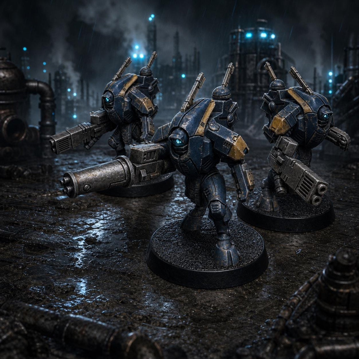 Greater Good Stealth Suits Scouts – T'au Empire Proxy, Wargame Exclusive – 3D printed 16K resin miniature – main photo