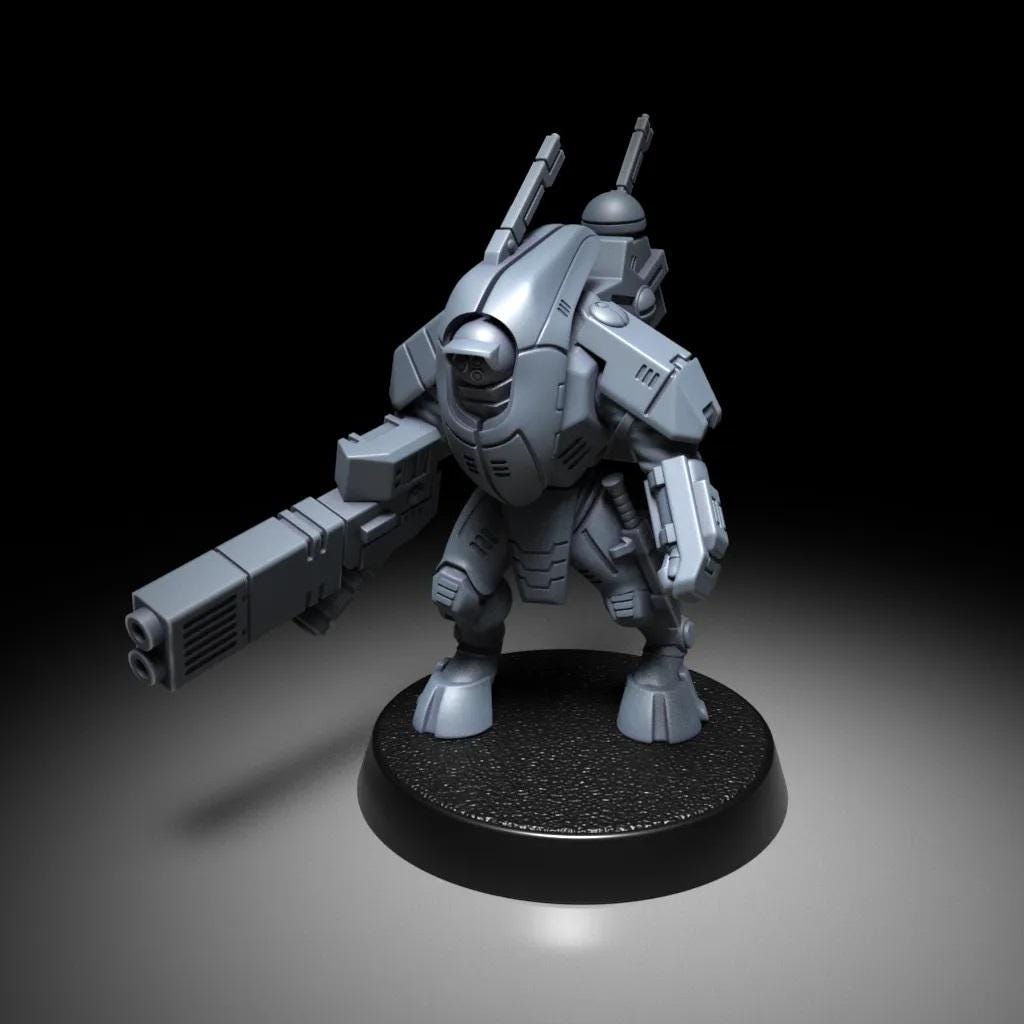 Greater Good Stealth Suits Scouts – T'au Empire Proxy, Wargame Exclusive – 3D printed 16K resin miniature – photo 3 of 6