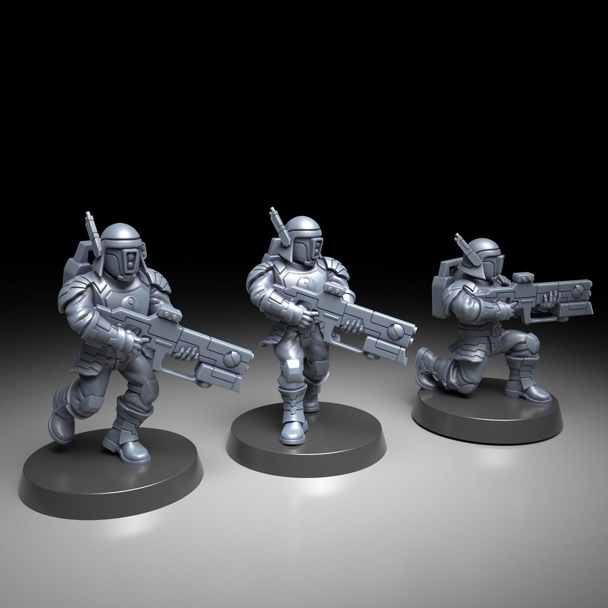 Greater Good Human Helpers – T'au Empire Proxy, Wargame Exclusive – 3D printed 16K resin miniature – photo 9 of 9