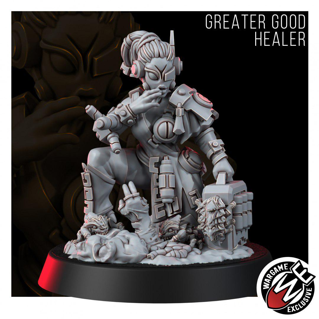 Greater Good Healer – T'au Empire Proxy, Wargame Exclusive – 3D printed 16K resin miniature – photo 8 of 9