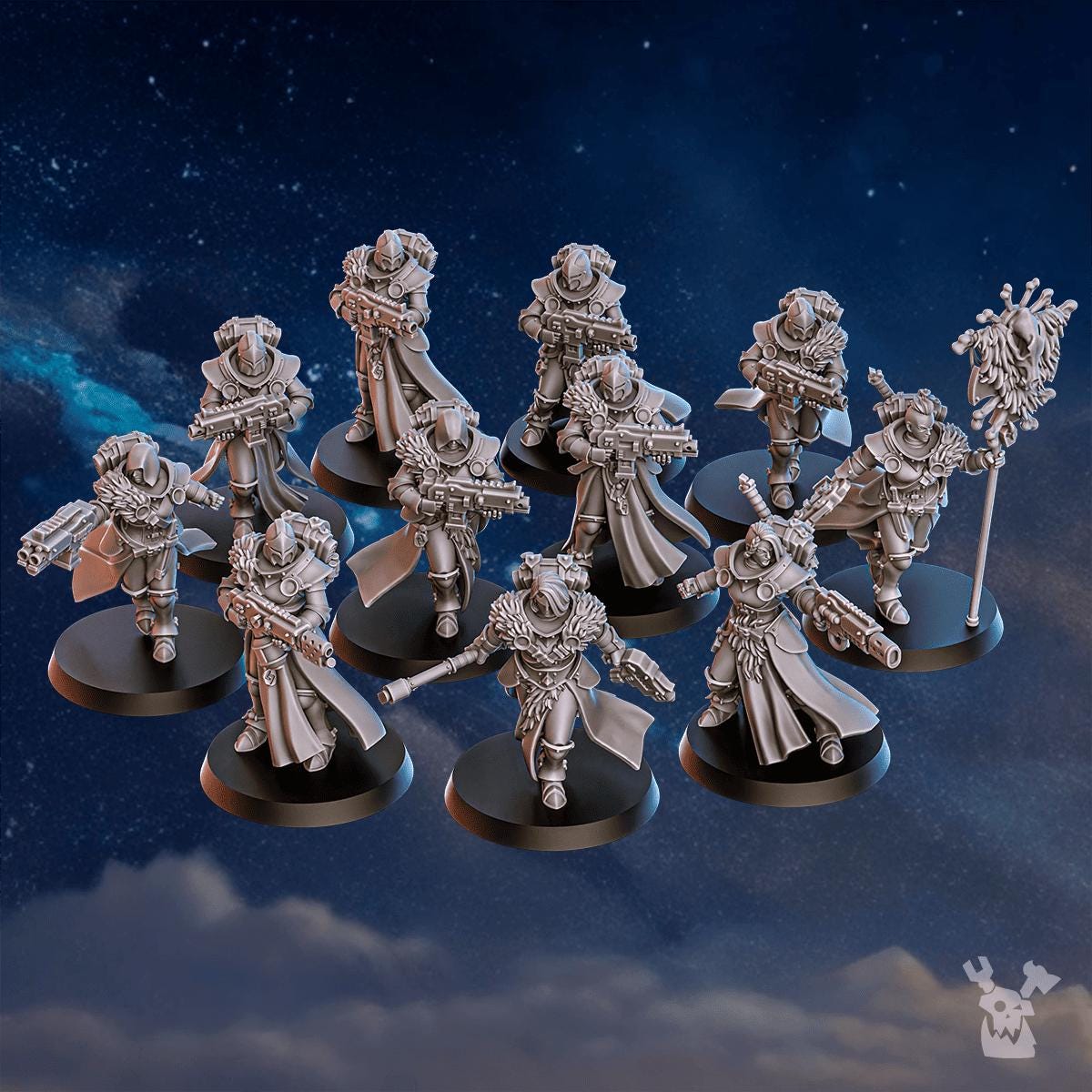 White Fangs Hunters Squad x20 – Warhammer 40k Compatible Miniature, DakkaDakka – 16K resin miniature – photo 5 of 10