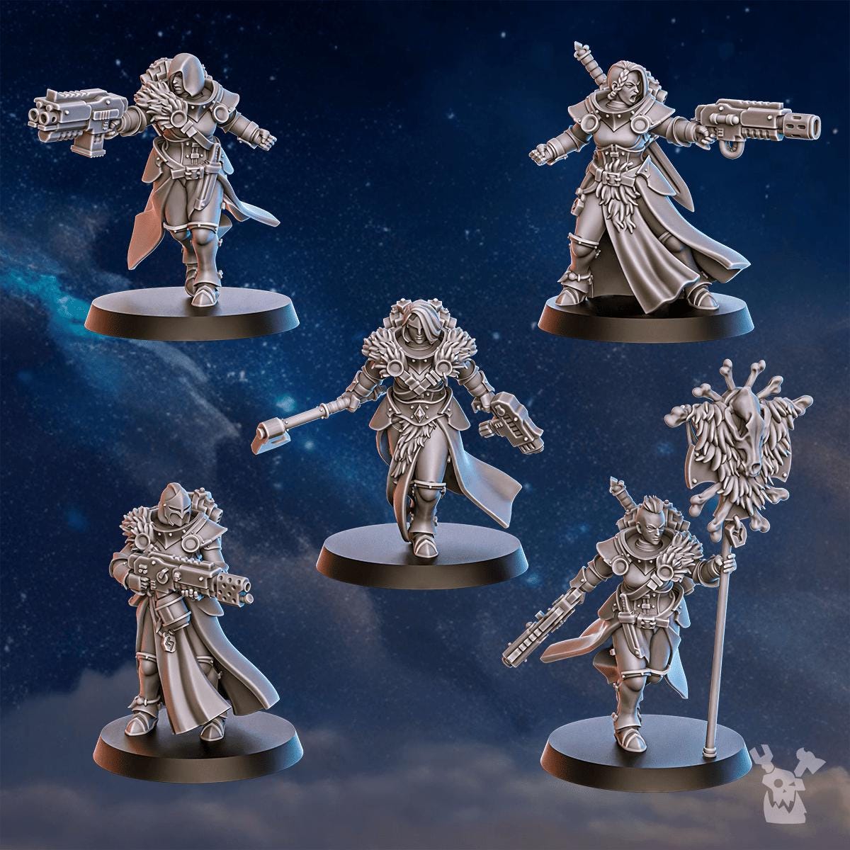 White Fangs Hunters Squad x20 – Warhammer 40k Compatible Miniature, DakkaDakka – 16K resin miniature – photo 9 of 10
