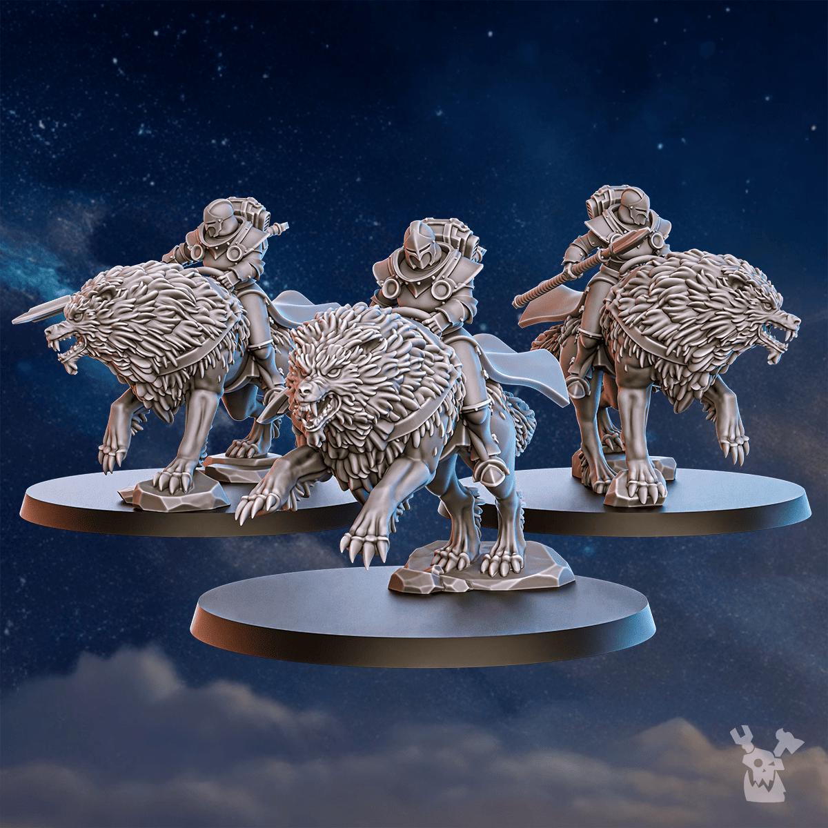 Stormpride Wolf Riders – Space Wolves Proxy, DakkaDakka – 3D printed 16K resin miniature – photo 2 of 10
