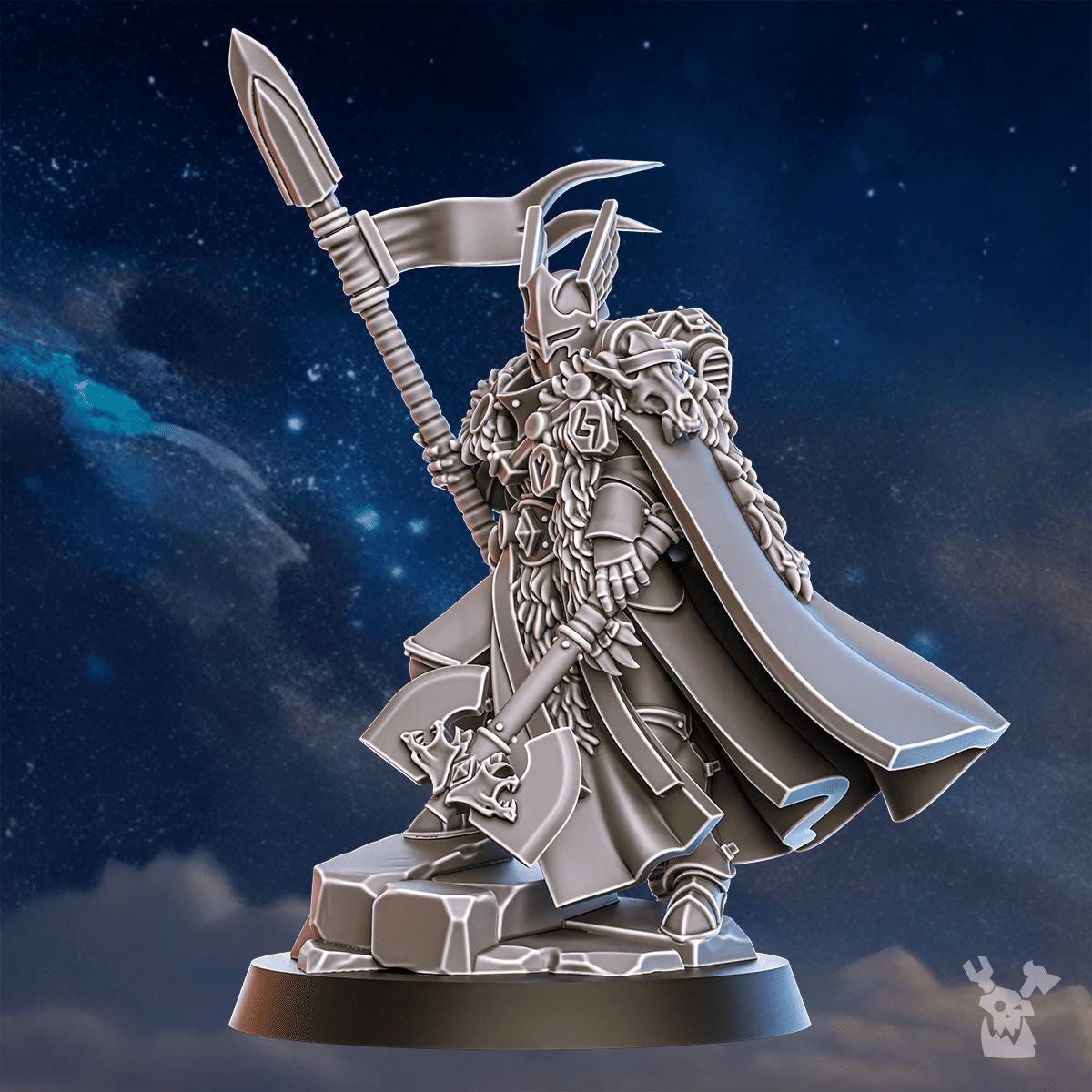 Tribe Warmaster Elza – Warhammer 40k Compatible Miniature, DakkaDakka – 3D printed 16K resin miniature – photo 4 of 10