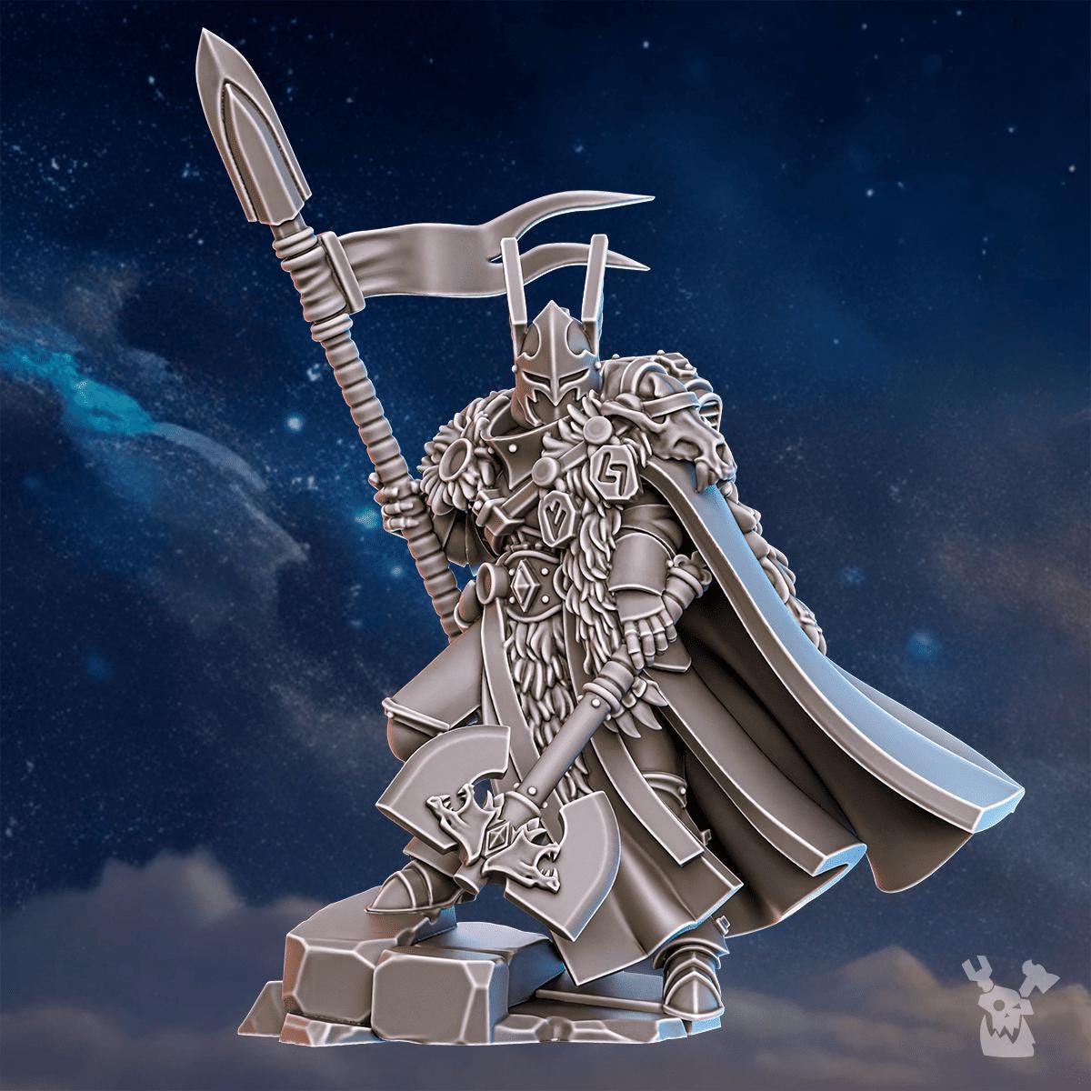 Tribe Warmaster Elza – Warhammer 40k Compatible Miniature, DakkaDakka – 3D printed 16K resin miniature – photo 6 of 10