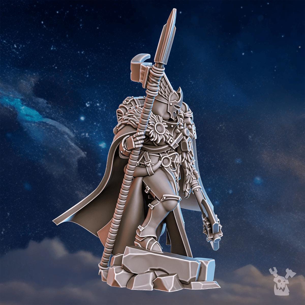 Tribe Warmaster Elza – Warhammer 40k Compatible Miniature, DakkaDakka – 3D printed 16K resin miniature – photo 8 of 10