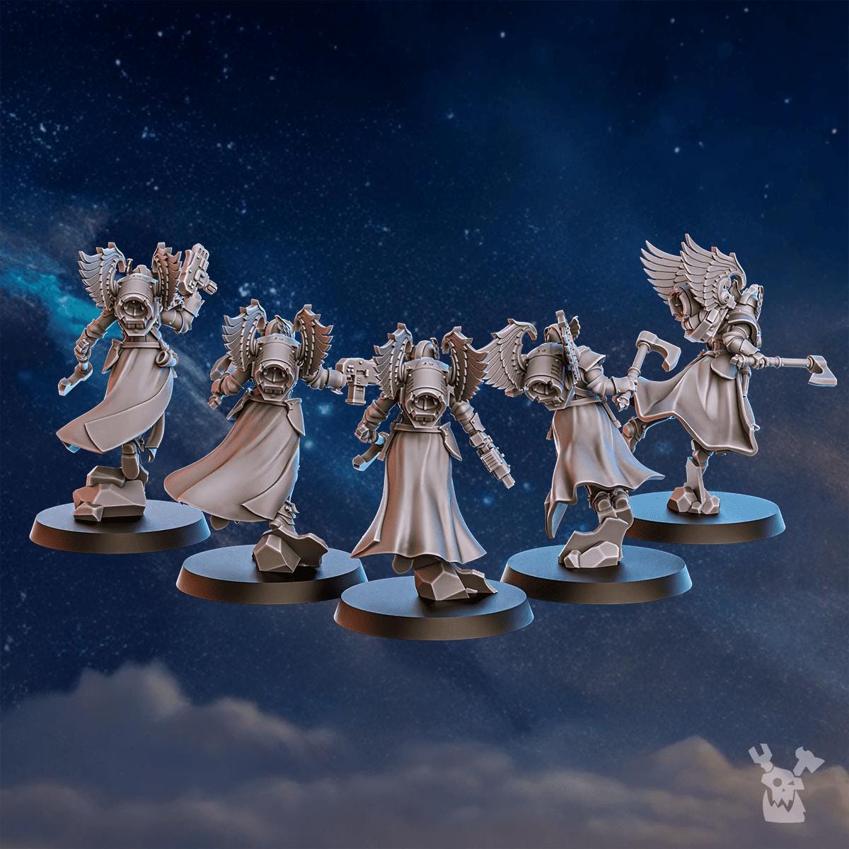 Valkyries Squad x5 – Space Wolves Proxy, DakkaDakka – 3D printed 16K resin miniature – photo 4 of 10