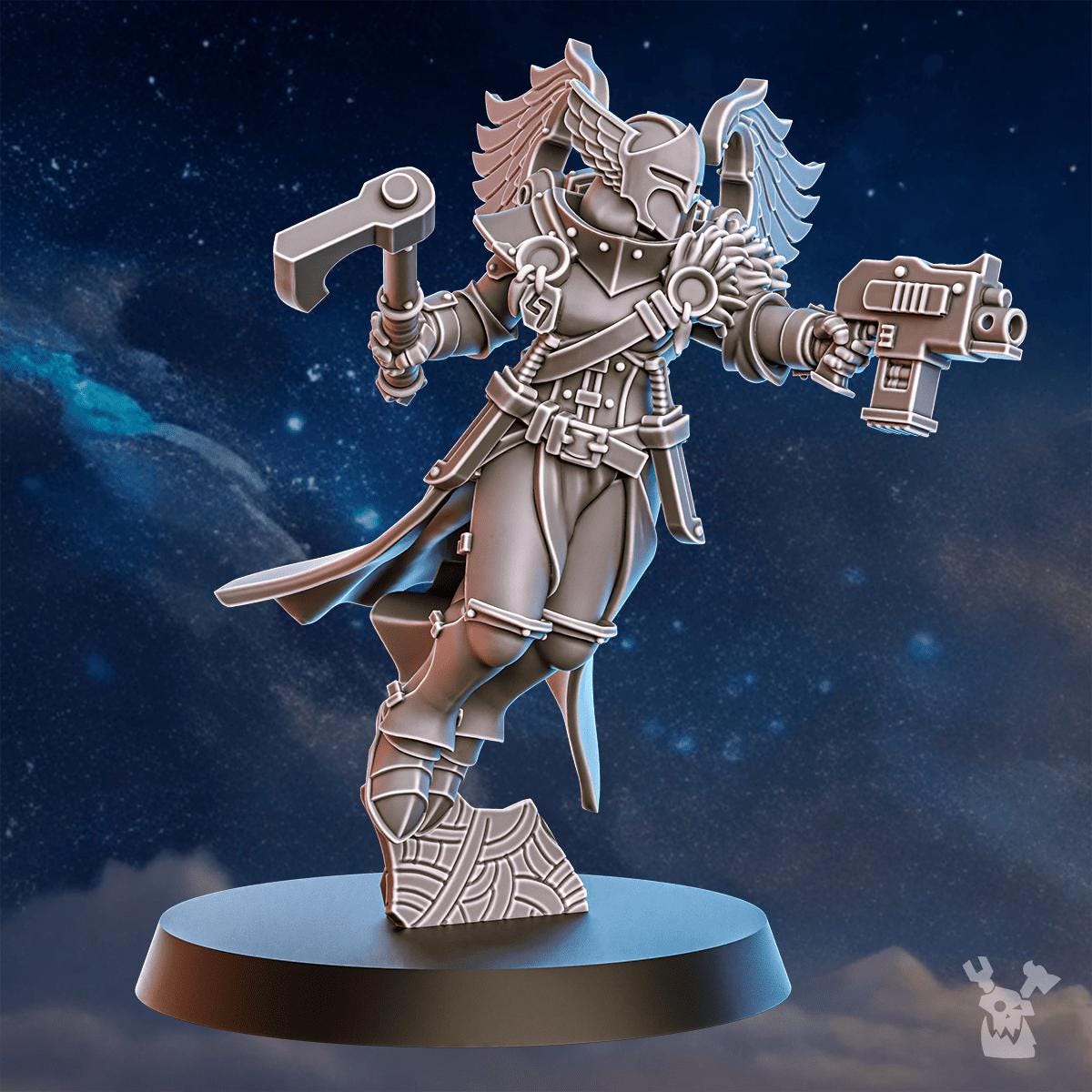 Valkyries Squad x5 – Space Wolves Proxy, DakkaDakka – 3D printed 16K resin miniature – photo 9 of 10