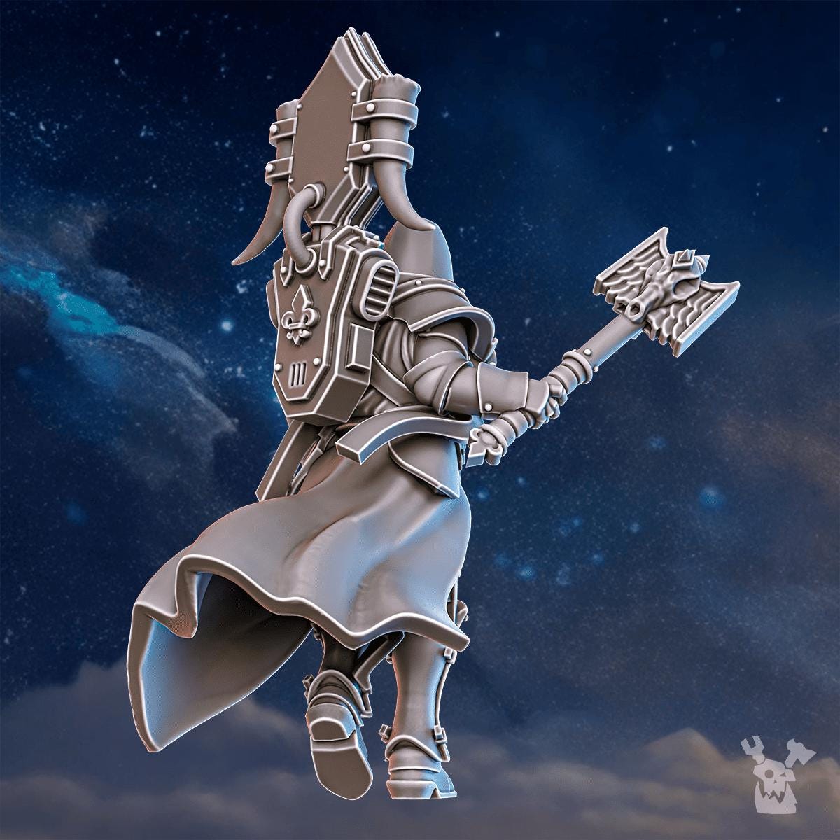 Stormpride Pride Caller – Space Wolves Proxy, DakkaDakka – 3D printed 16K resin miniature – photo 8 of 9