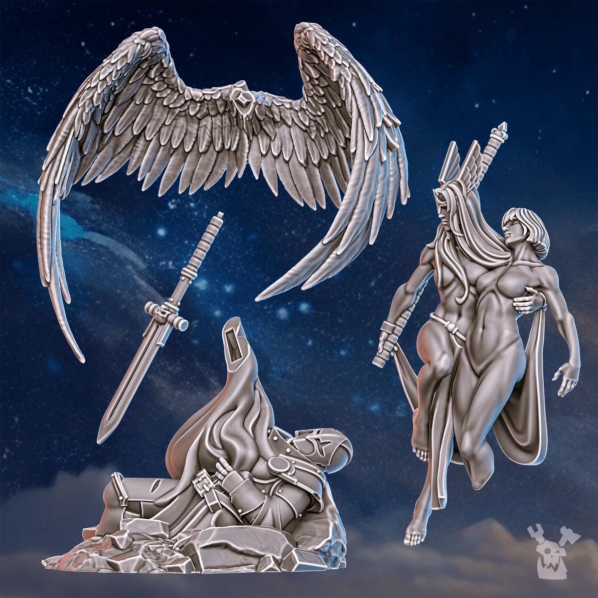 Valkyries Warmaster Air – Space Wolves Proxy, DakkaDakka – 3D printed 16K resin miniature – photo 9 of 9