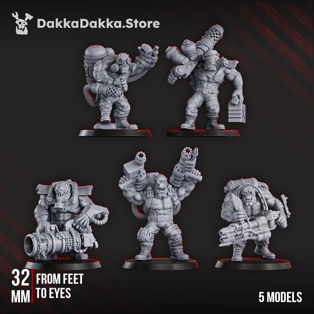 Umiez Burnerz – Ork Proxy, DakkaDakka – 3D printed 16K resin miniature – photo 3 of 4