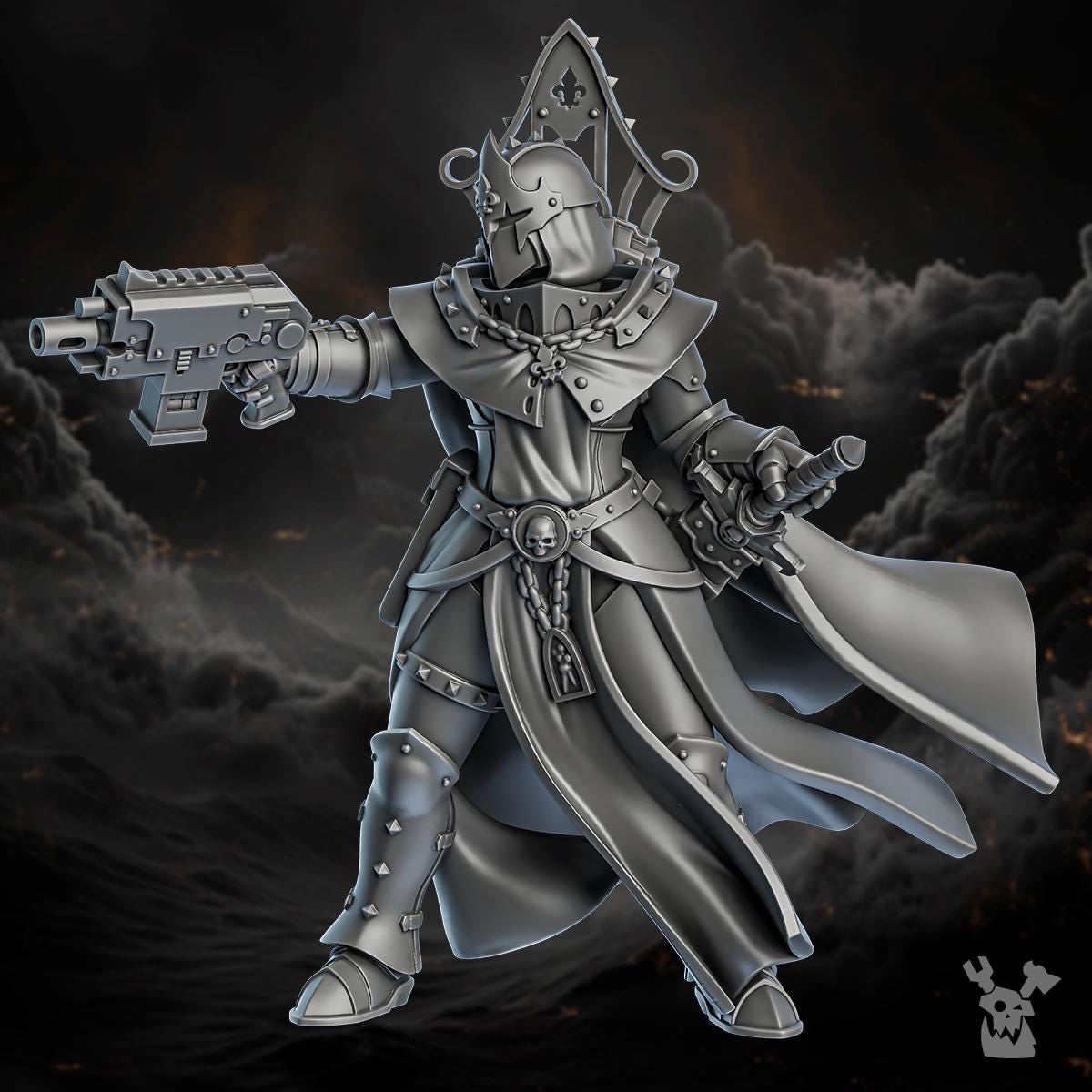 Sister Of Guilt – Adepta Sororitas Proxy, DakkaDakka – 3D printed 16K resin miniature – photo 4 of 7