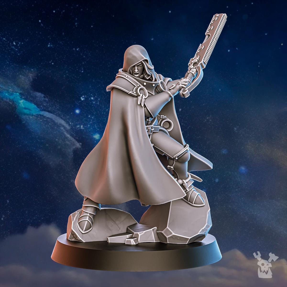 Blackhide Tribe Berserker – Warhammer 40k Compatible Miniature, DakkaDakka – 3D printed 16K resin miniature – photo 4 of 6