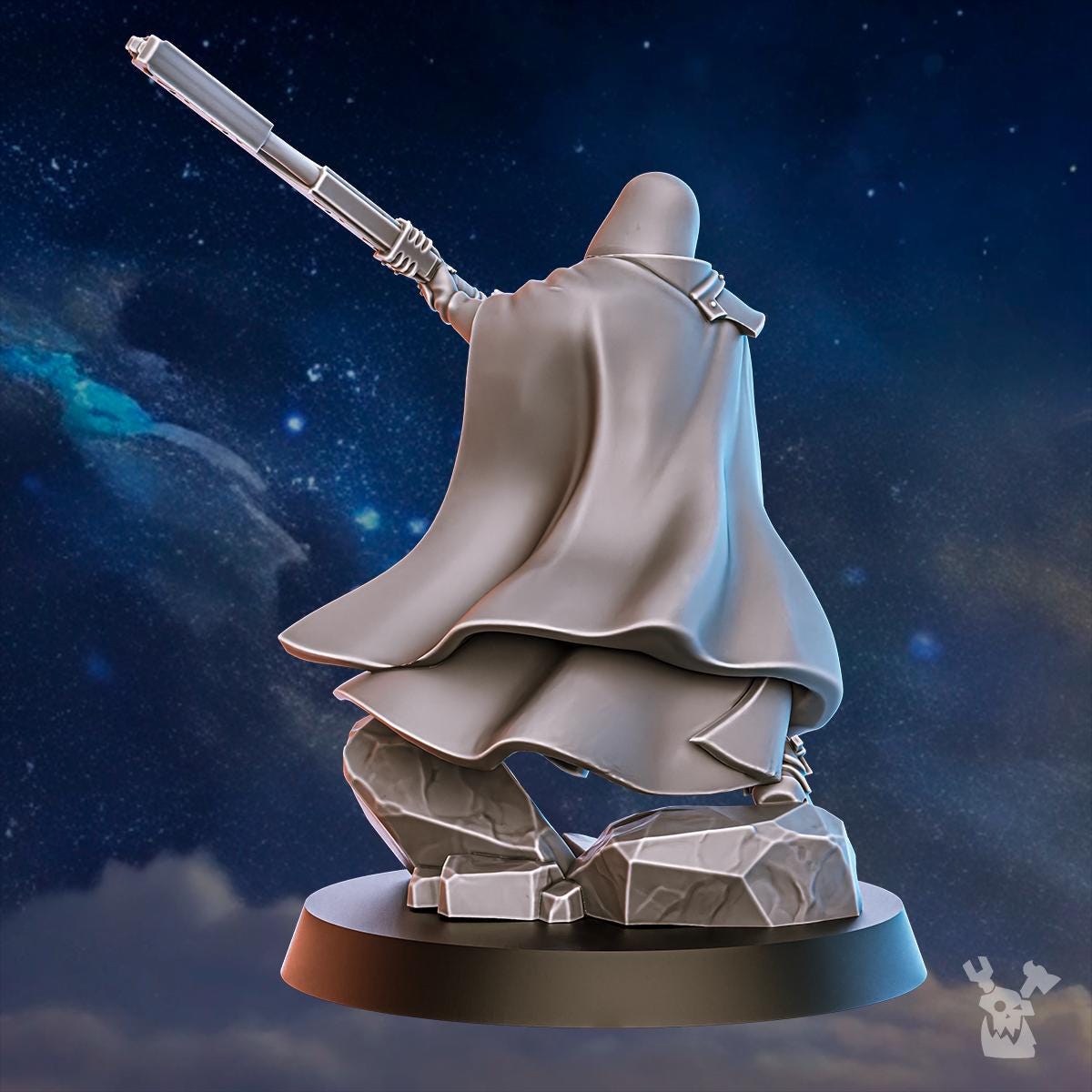 Blackhide Tribe Berserker – Warhammer 40k Compatible Miniature, DakkaDakka – 3D printed 16K resin miniature – photo 5 of 6