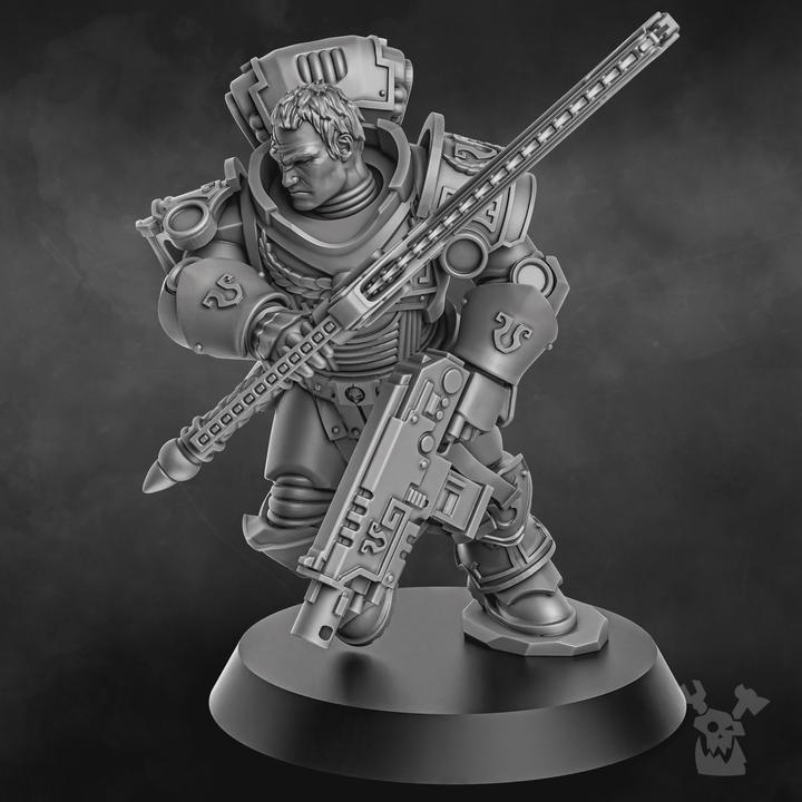 Caelus – Warhammer 40k Compatible Miniature, DakkaDakka – 3D printed 16K resin miniature – photo 4 of 6