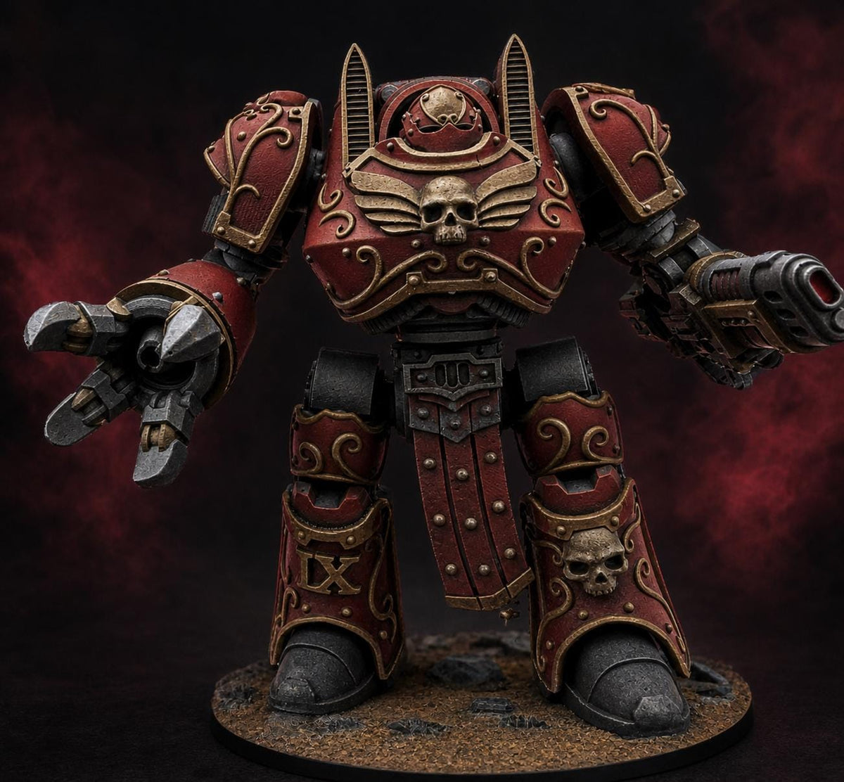 Crimson Wings Ancient Walker – Warhammer 40k Compatible Miniature, DakkaDakka – 3D printed 16K resin miniature – main photo