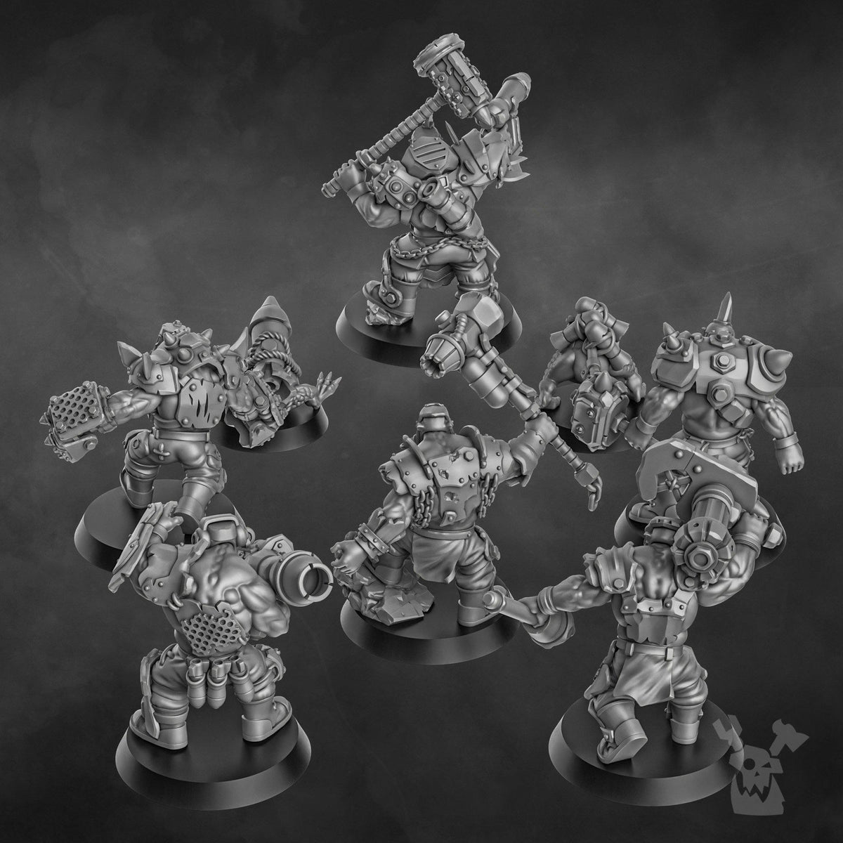 Orcs Head Crackaz Mob – Ork Proxy, DakkaDakka – 3D printed 16K resin miniature – photo 7 of 10