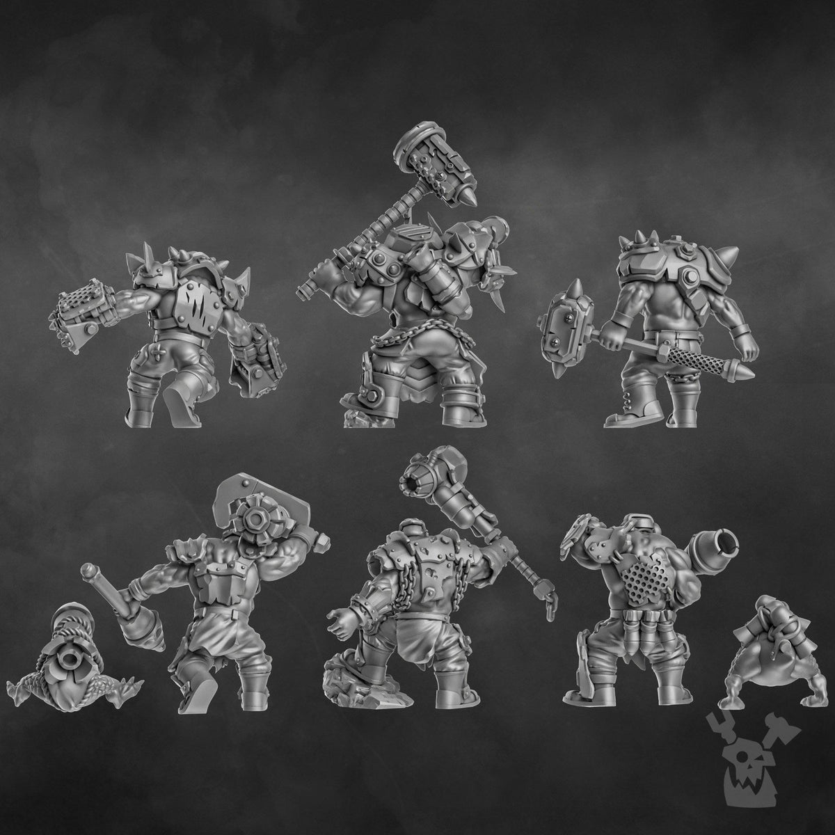 Orcs Head Crackaz Mob – Ork Proxy, DakkaDakka – 3D printed 16K resin miniature – photo 9 of 10