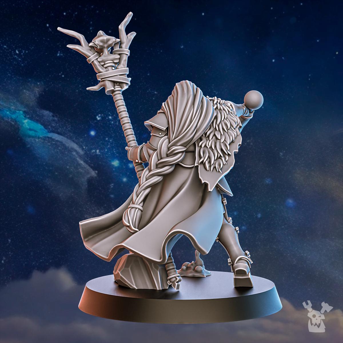Blackhide Tribe Shaman – Warhammer 40k Compatible Miniature, DakkaDakka – 3D printed 16K resin miniature – photo 5 of 5