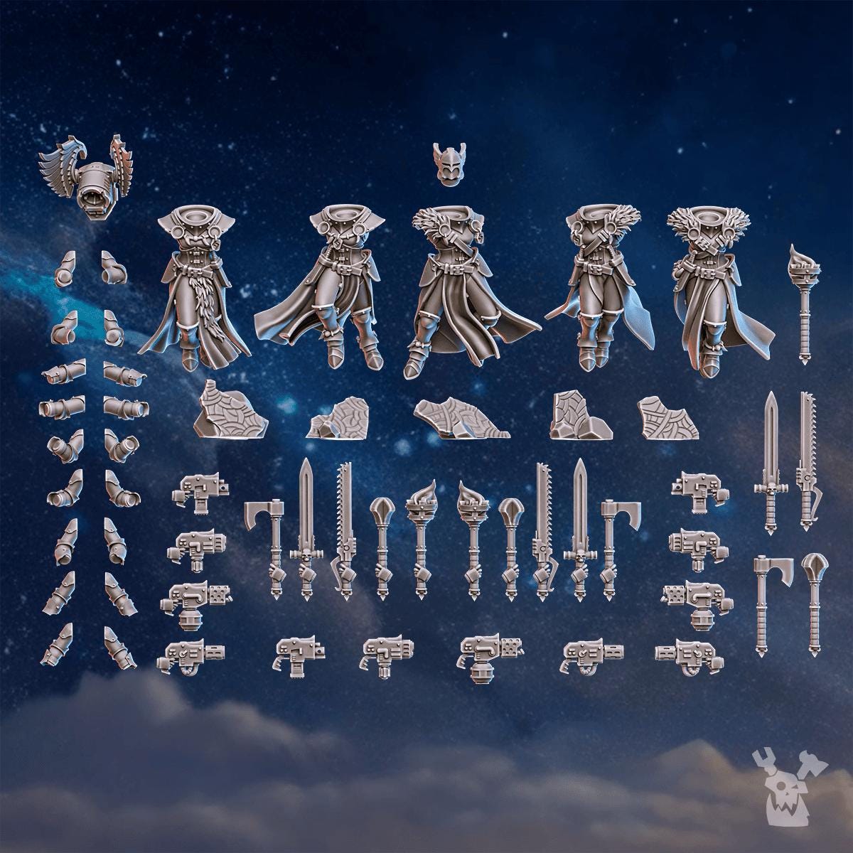 Stormpride Sisters Valkyrie Build Kit – Space Wolves Proxy, DakkaDakka – 3D printed 16K resin miniature – photo 3 of 5