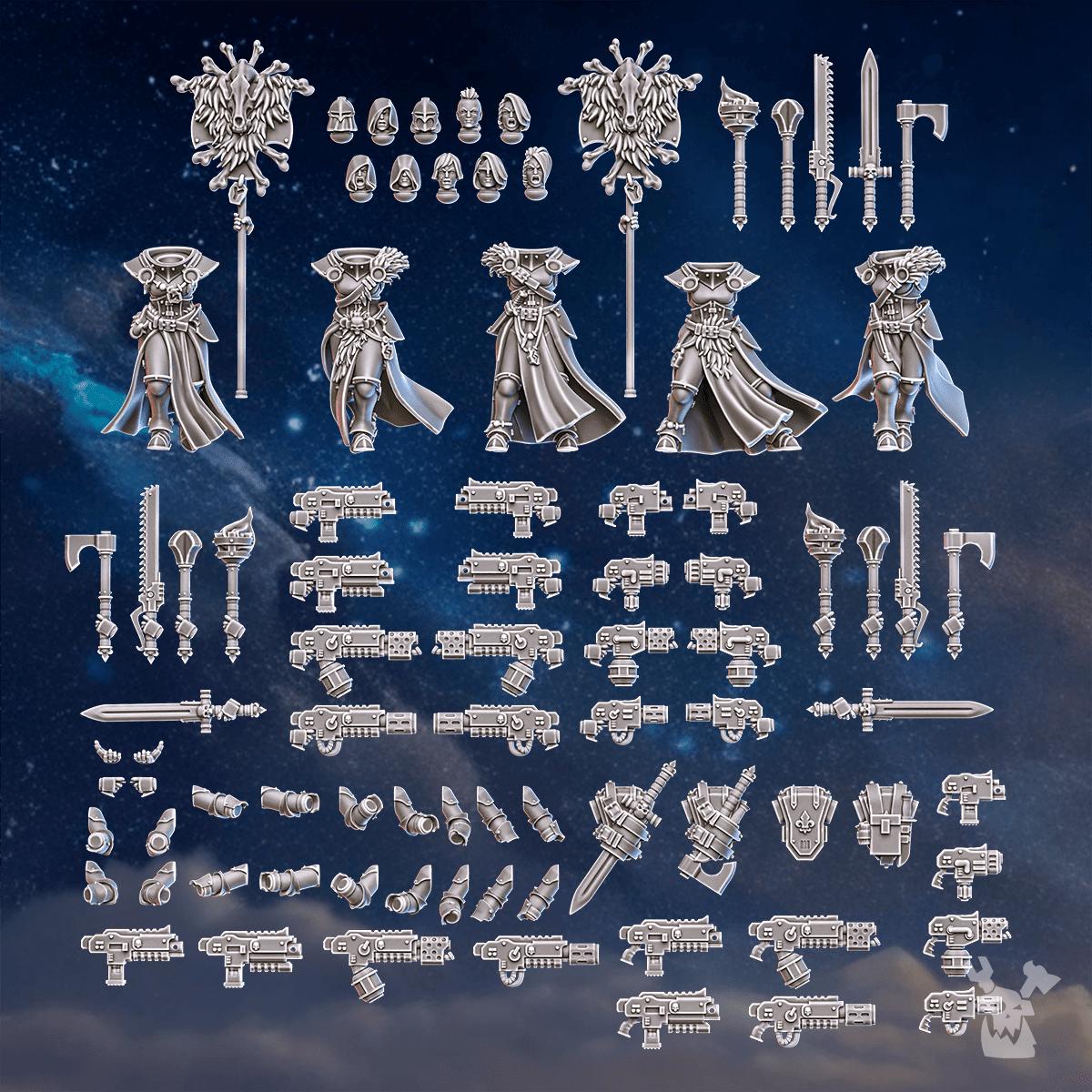White Fangs Hunters Build Kit – Warhammer 40k Compatible Miniature, DakkaDakka – 16K resin miniature – photo 2 of 5