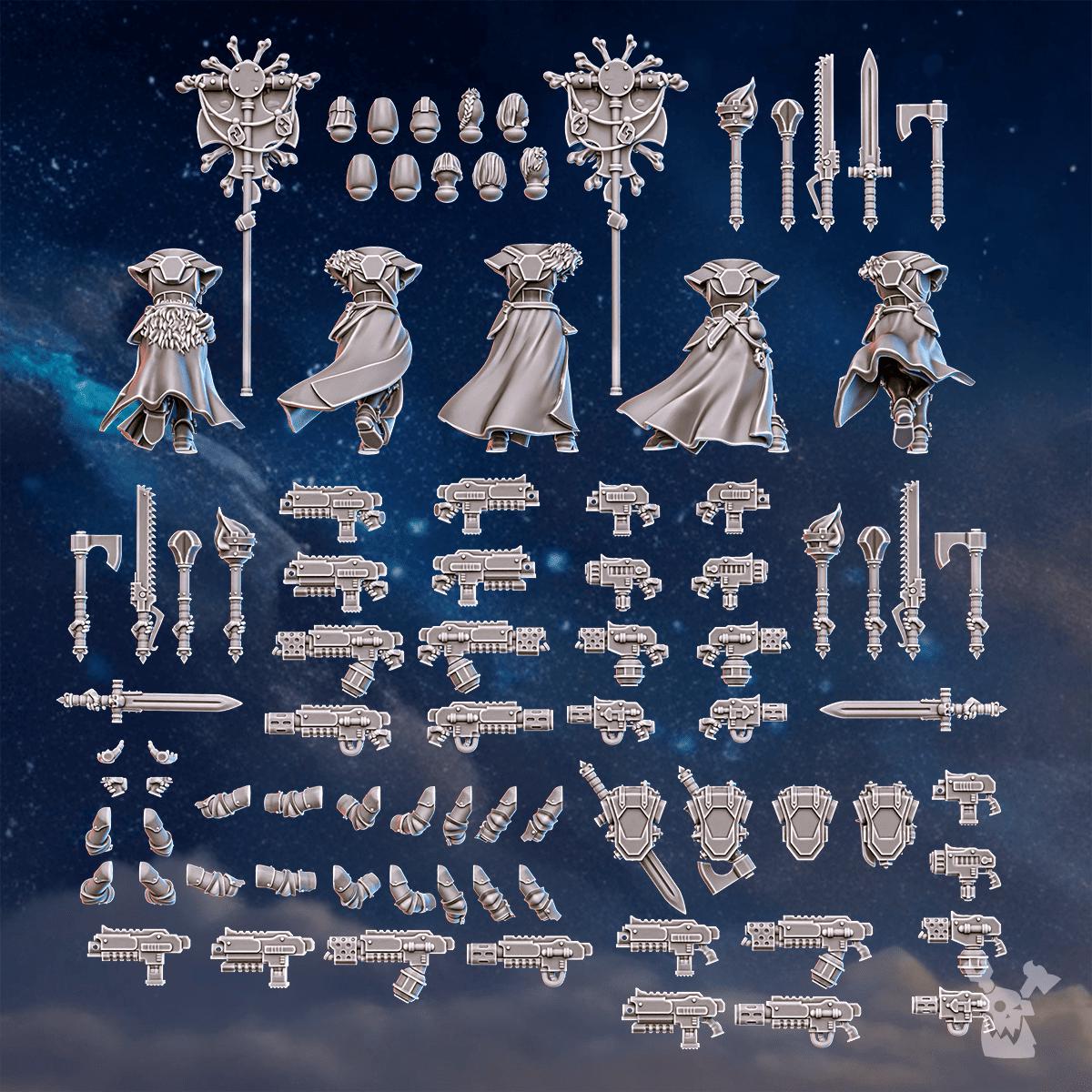 White Fangs Hunters Build Kit – Warhammer 40k Compatible Miniature, DakkaDakka – 16K resin miniature – photo 5 of 5