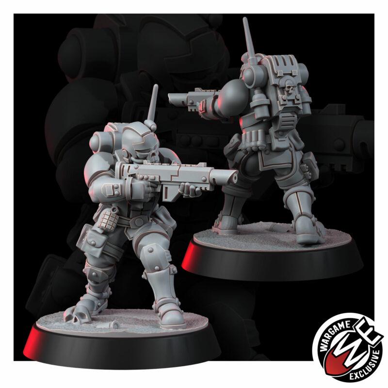 Imperial Urban Storm Squad – Space Marines Proxy, Wargame Exclusive – 3D printed 16K resin miniature – photo 4 of 10