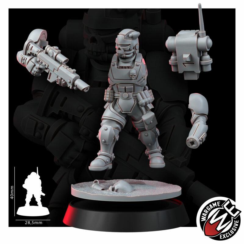 Imperial Urban Storm Squad – Space Marines Proxy, Wargame Exclusive – 3D printed 16K resin miniature – photo 5 of 10