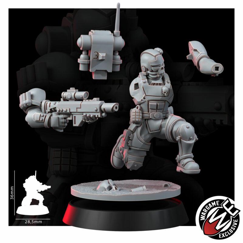 Imperial Urban Storm Squad – Space Marines Proxy, Wargame Exclusive – 3D printed 16K resin miniature – photo 7 of 10