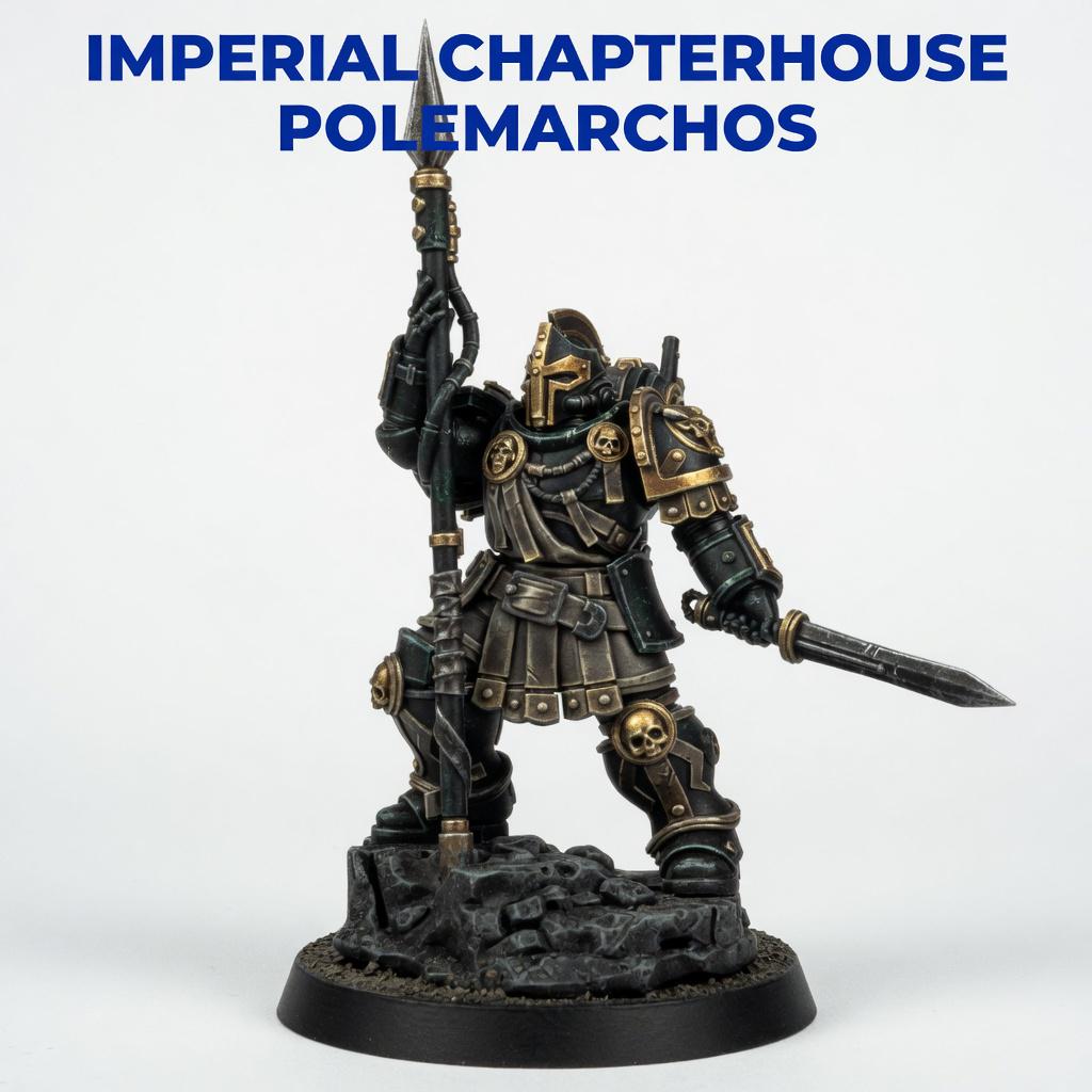 Imperial Polemarchos – Space Marines Proxy, Wargame Exclusive – 3D printed 16K resin miniature – photo 2 of 10