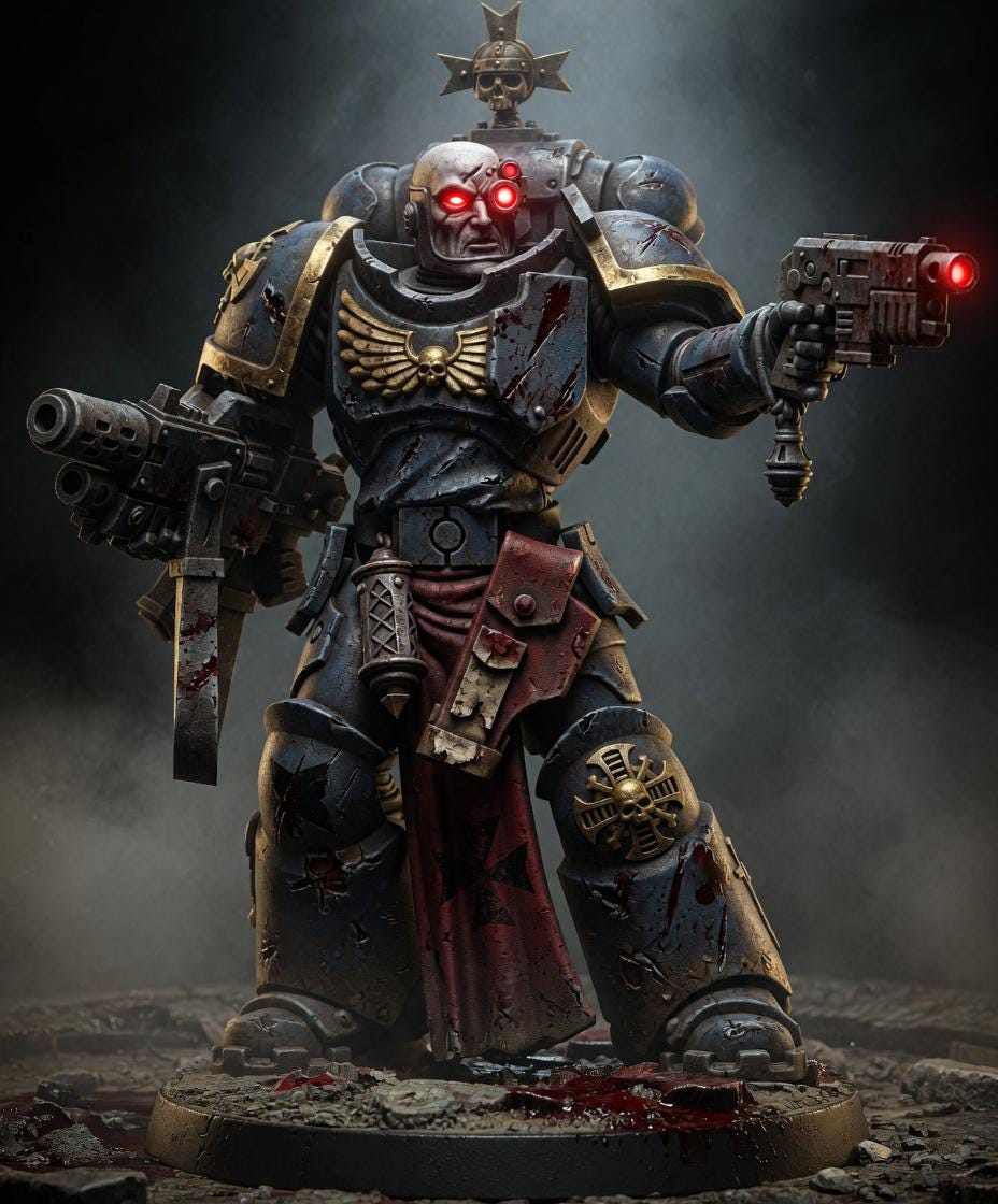 Imperial Veterans Squad – Space Marines Proxy, Wargame Exclusive – 3D printed 16K resin miniature – photo 2 of 10