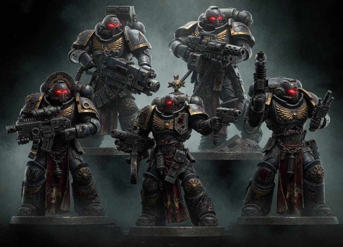 Imperial Veterans Squad – Space Marines Proxy, Wargame Exclusive – 3D printed 16K resin miniature – photo 6 of 10