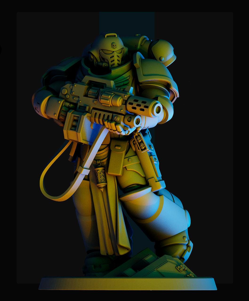 Imperial Veterans Squad – Space Marines Proxy, Wargame Exclusive – 3D printed 16K resin miniature – photo 8 of 10