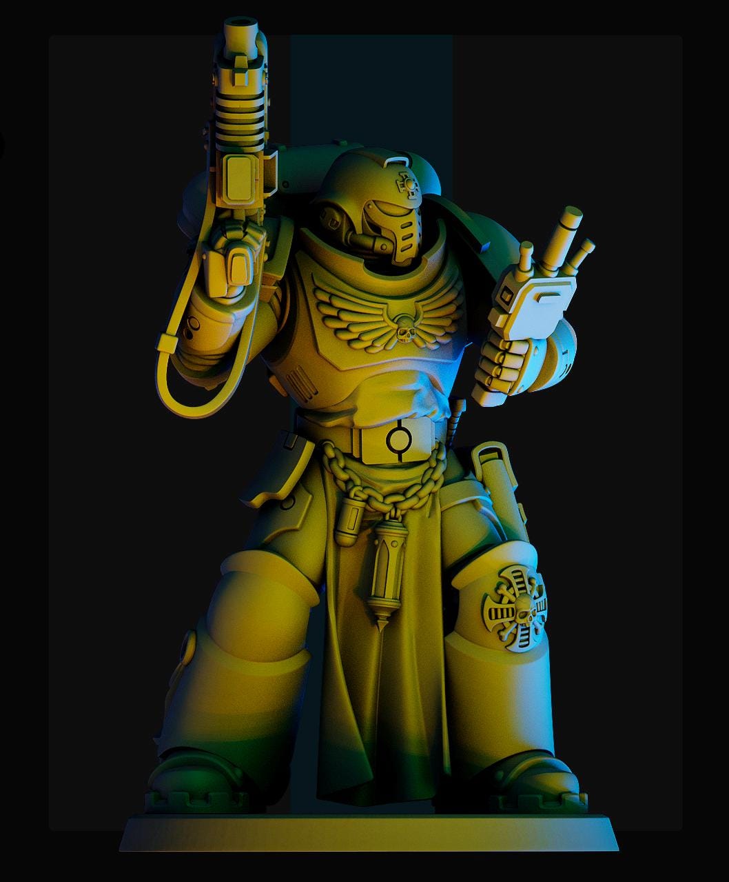Imperial Veterans Squad – Space Marines Proxy, Wargame Exclusive – 3D printed 16K resin miniature – photo 9 of 10