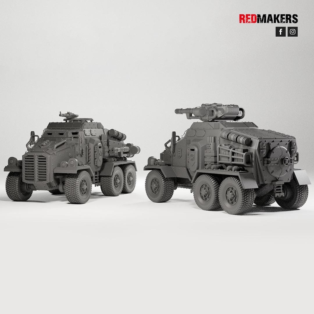 Heavy Armored Assault Vehicle – Space Marines Proxy, Wargame Exclusive – 3D printed 16K resin miniature – photo 4 of 10