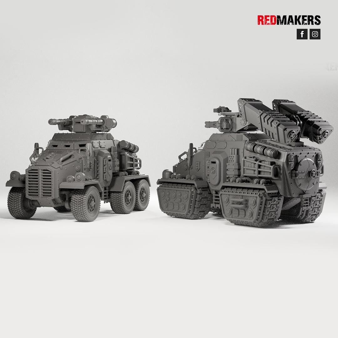 Heavy Armored Assault Vehicle – Space Marines Proxy, Wargame Exclusive – 3D printed 16K resin miniature – photo 6 of 10