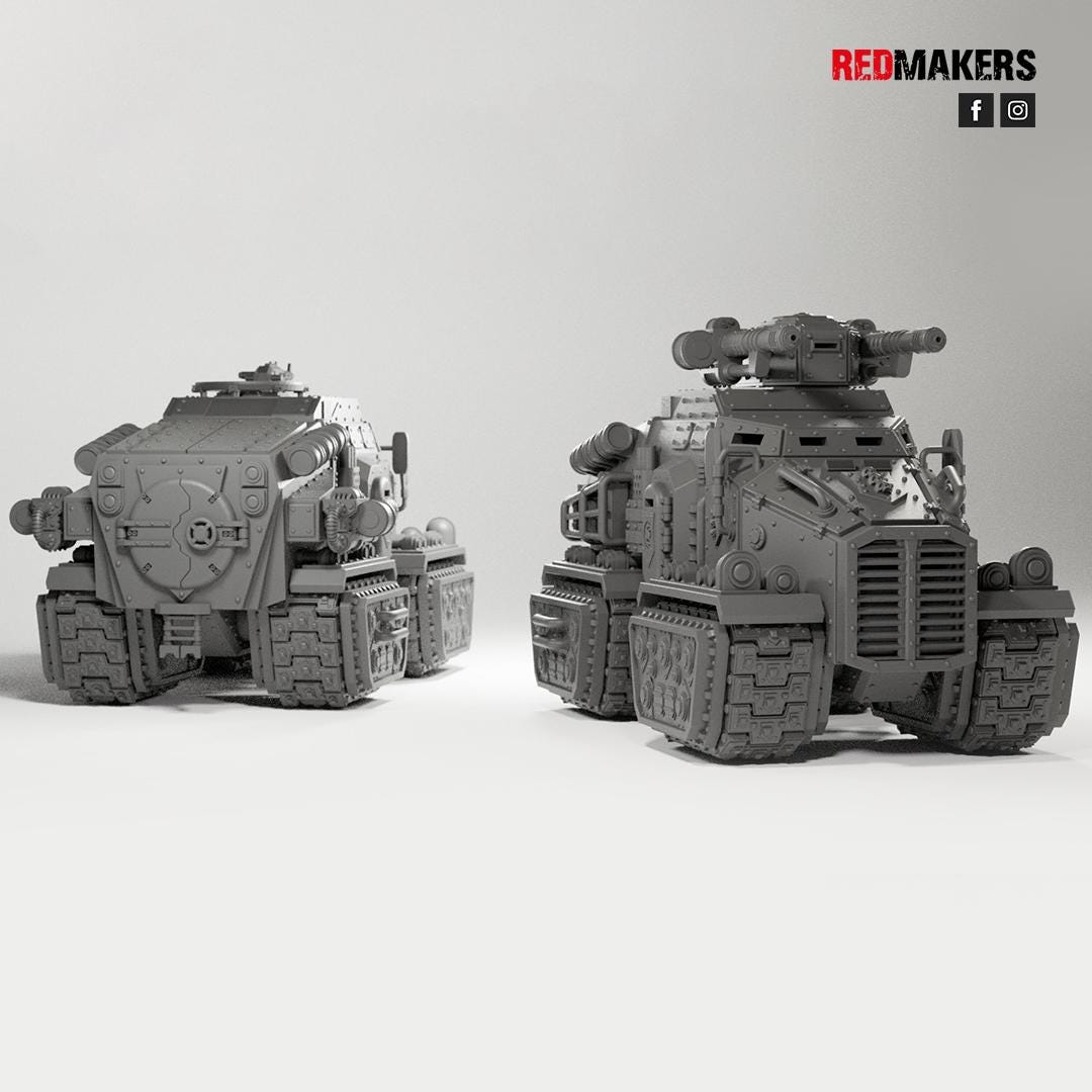 Heavy Armored Assault Vehicle – Space Marines Proxy, Wargame Exclusive – 3D printed 16K resin miniature – photo 8 of 10