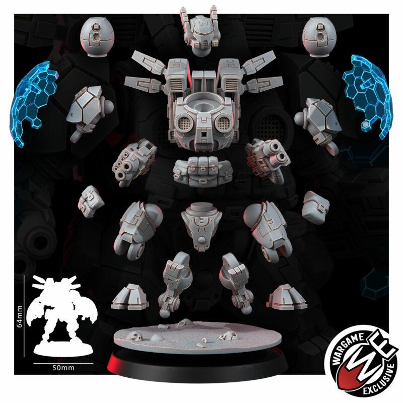 Horizon Battlesuit – T'au Empire Proxy, Wargame Exclusive – 3D printed 16K resin miniature – photo 7 of 8